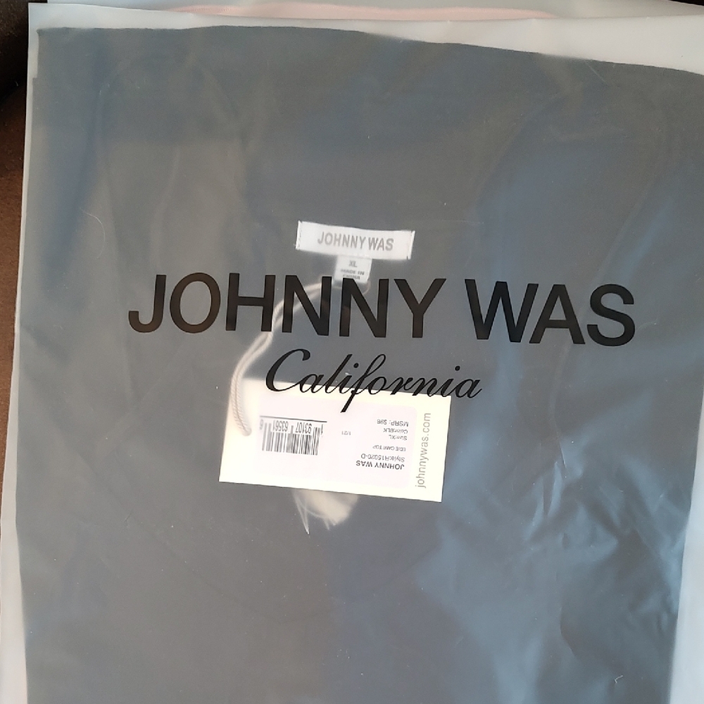 Johnny Was Black Silk Cami